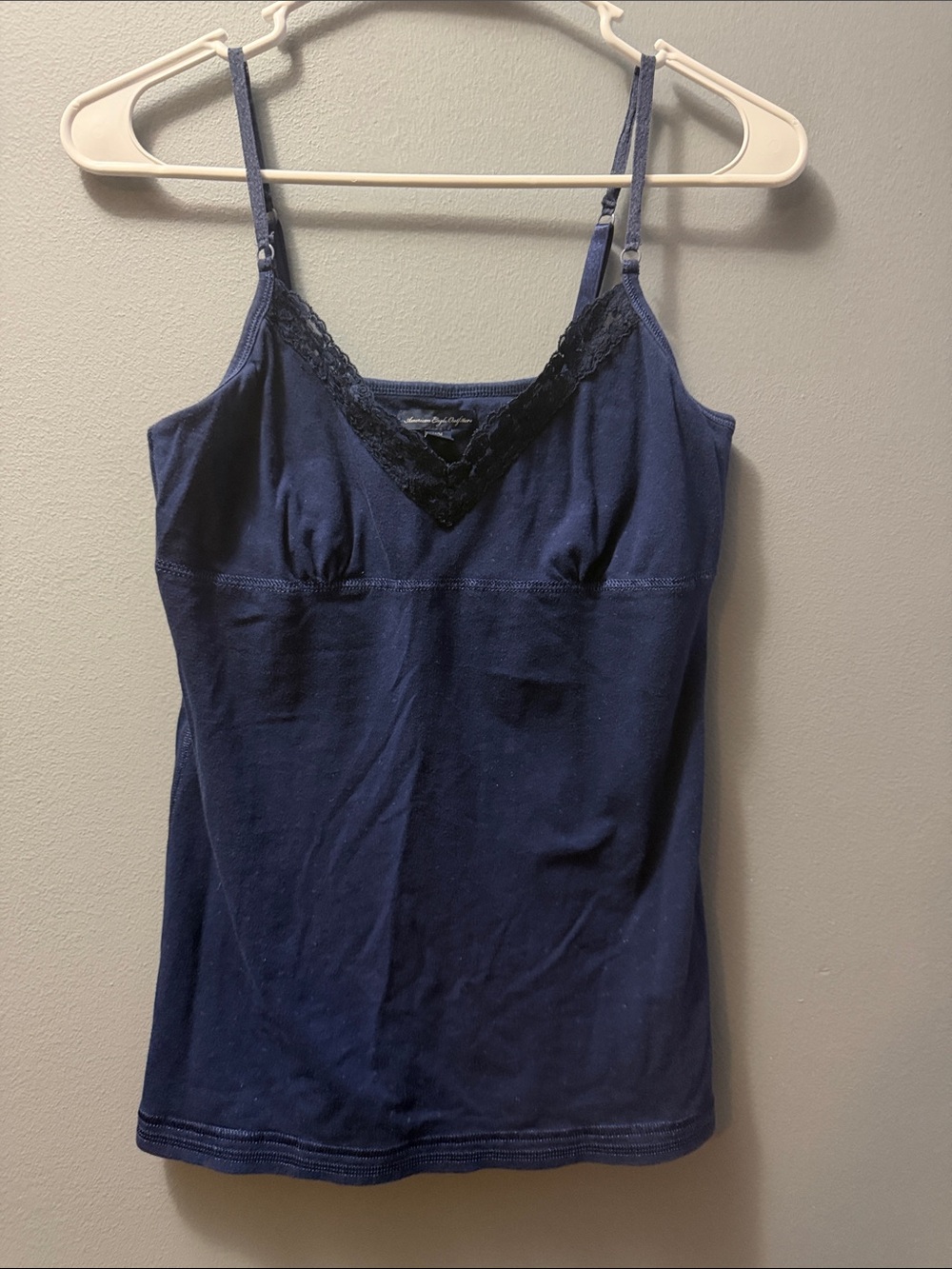 American Eagle Outfitters Navy Lace-Trim Cami